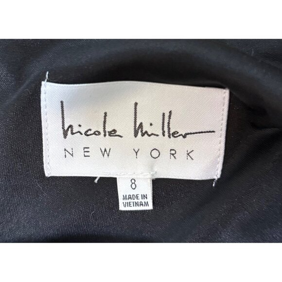 Nicole Miller Black Gold Metallic Knit Bodycon Party Cocktail Dress Size 8 – Gla - Picture 5 of 6